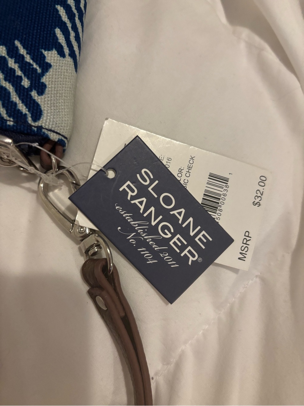 Sloane Ranger Blue Patterned Zip Wallet - Picture 2 of 3